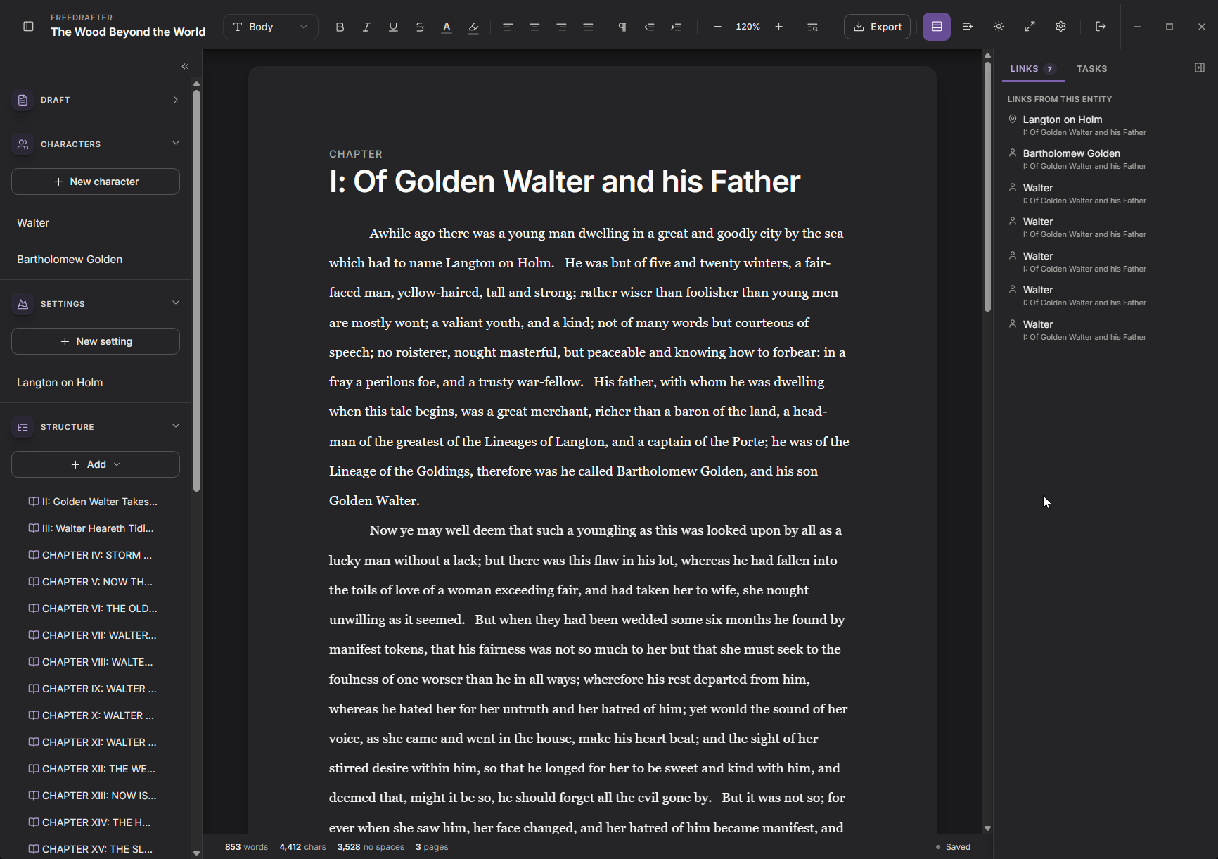 Freedrafter editor
